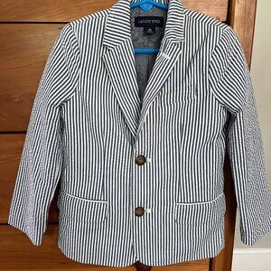 Lands' End Boys Seersucker Suit Jacket & Pants (size 6)